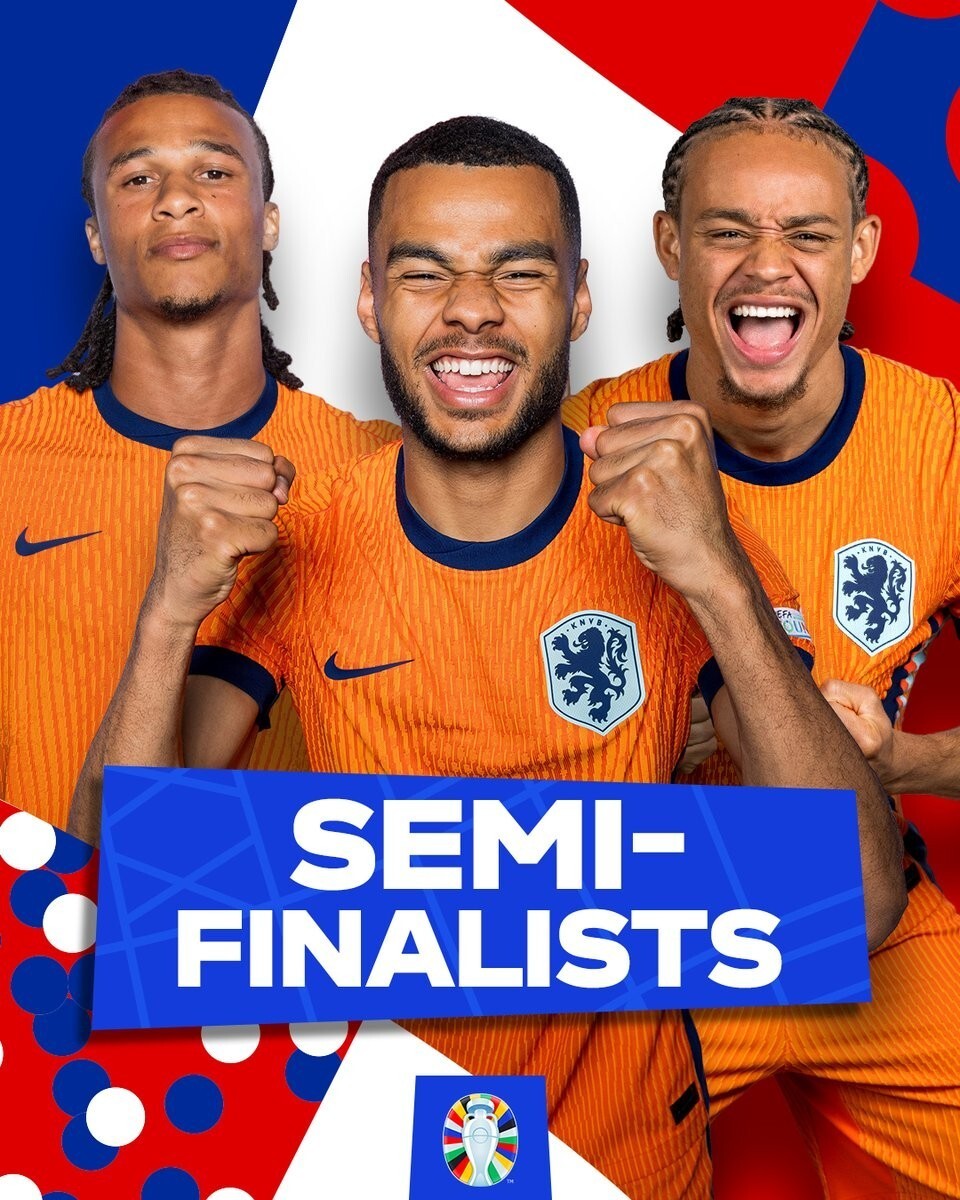 荷兰男足队员集体发力，晋级八强